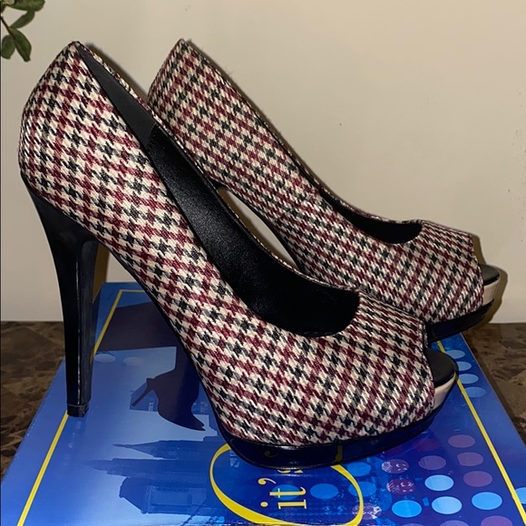 Shoes - Plaid high heels